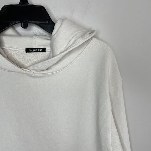 TALENTLESS Womens Pullover Premium Hoodie Sweatshirt NEW Bone Ivory Disick Sz L - Picture 3 of 9